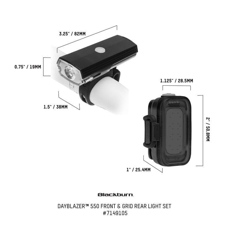 Dayblazer 550 Front + Grid Rear Light Set