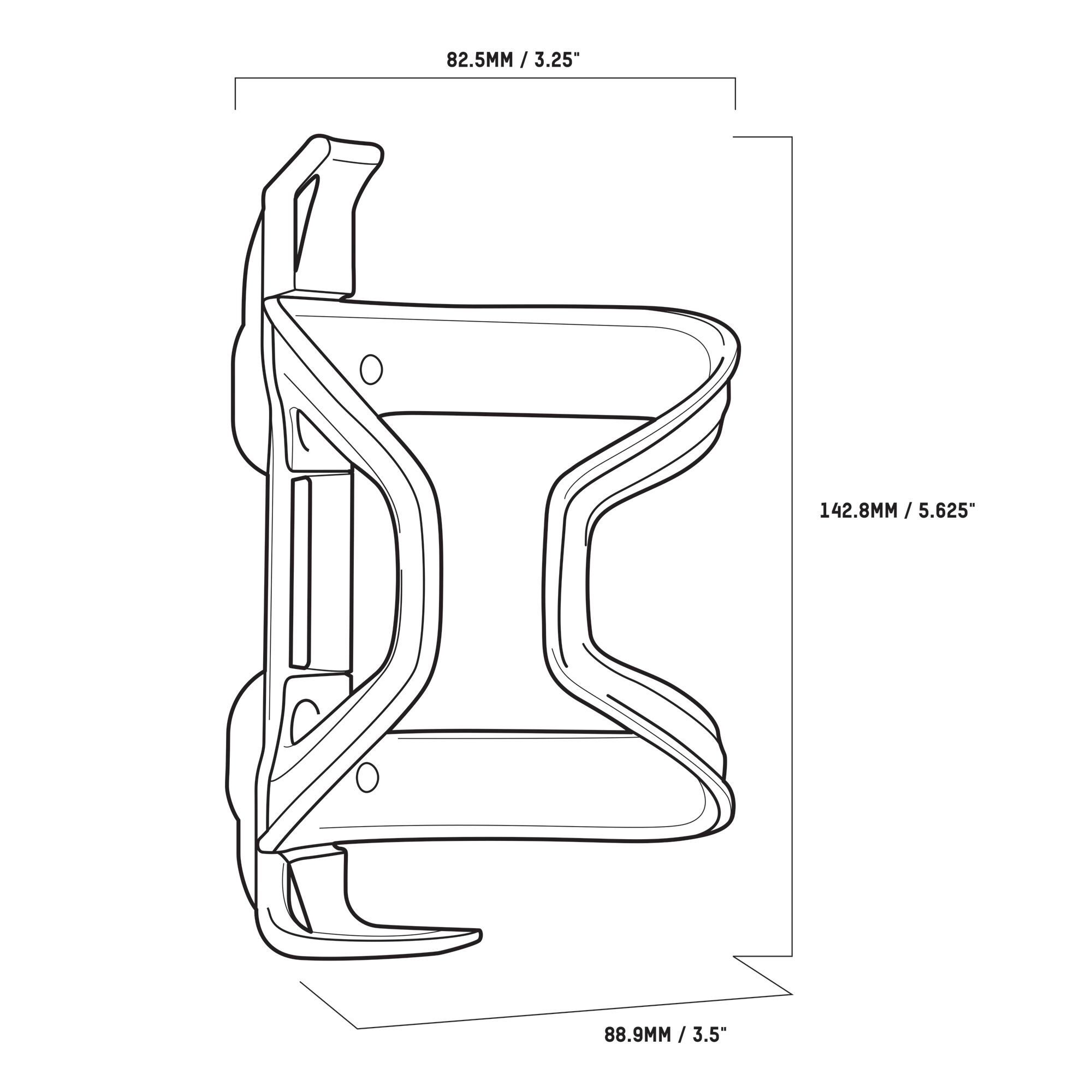 Side entry 2025 water bottle cage