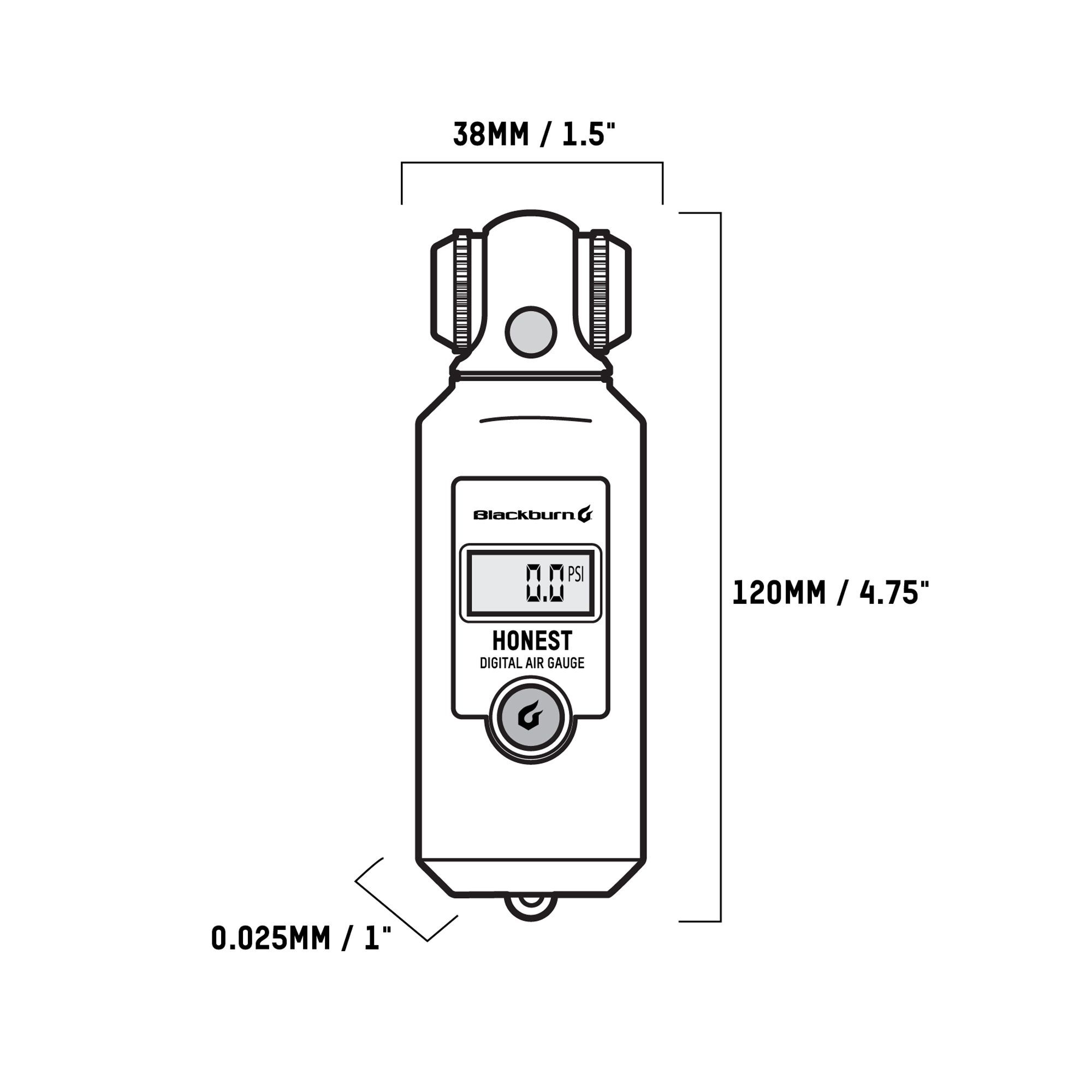 Blackburn Honest Digital Pressure Gauge Luftdruckmesser 