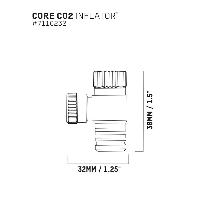 Core CO2'Fer Thread-On Inflator