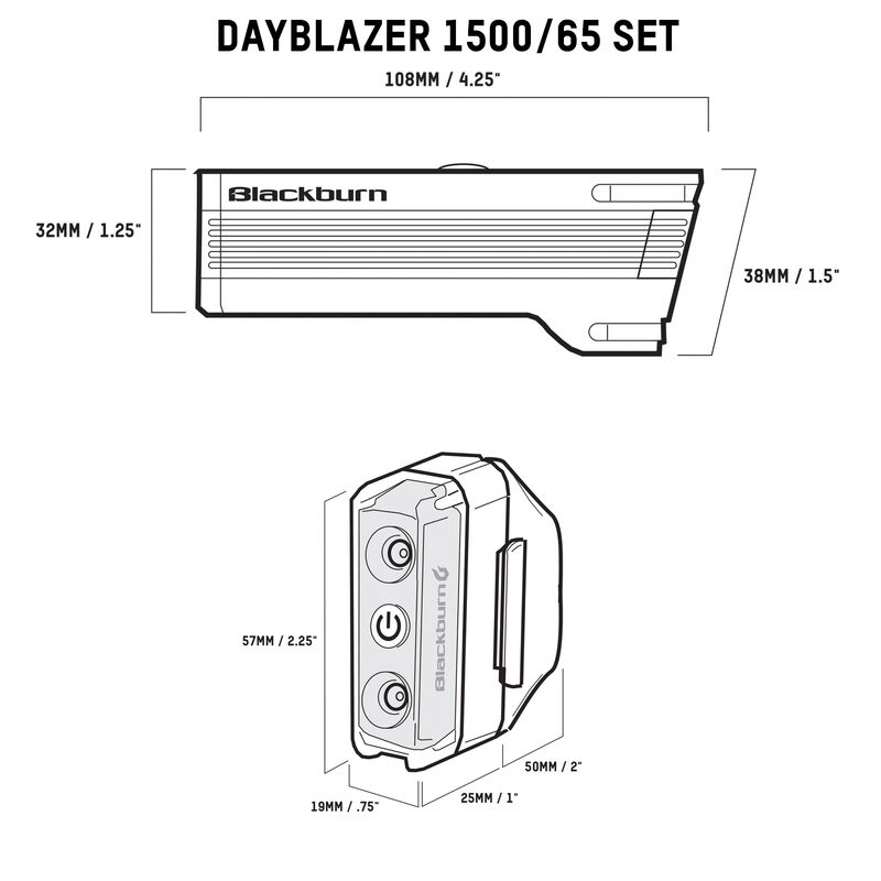 Dayblazer 1500 Front + Dayblazer 65 Rear Light Set