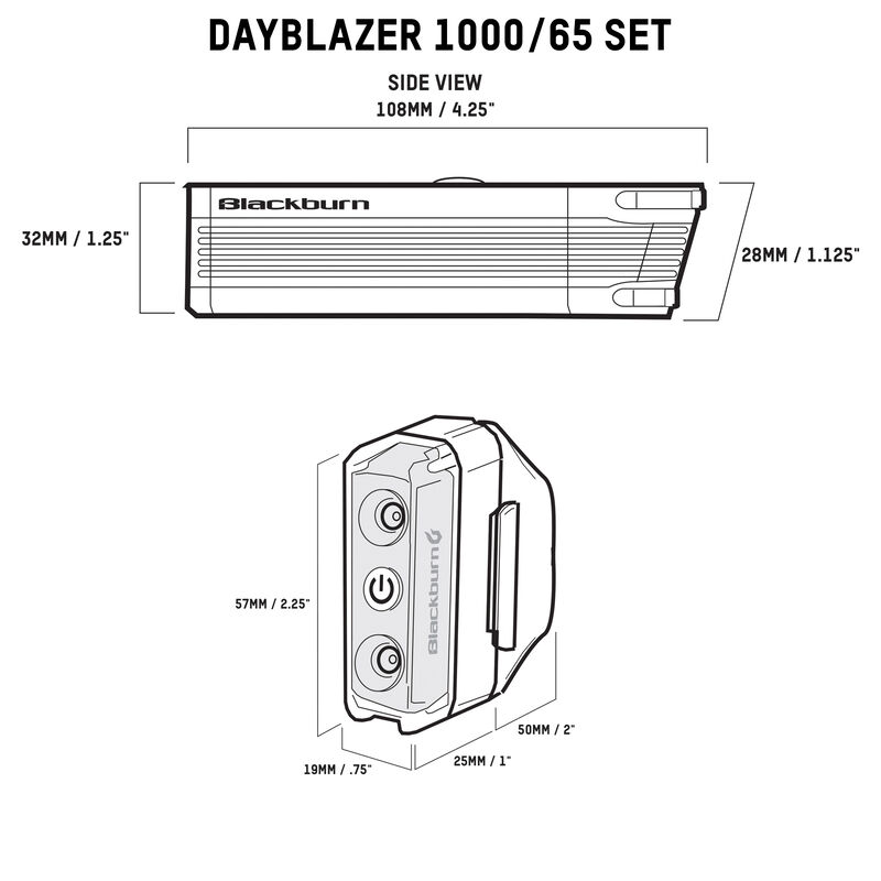 Dayblazer 1000 Front + Dayblazer 65 Rear Light Set